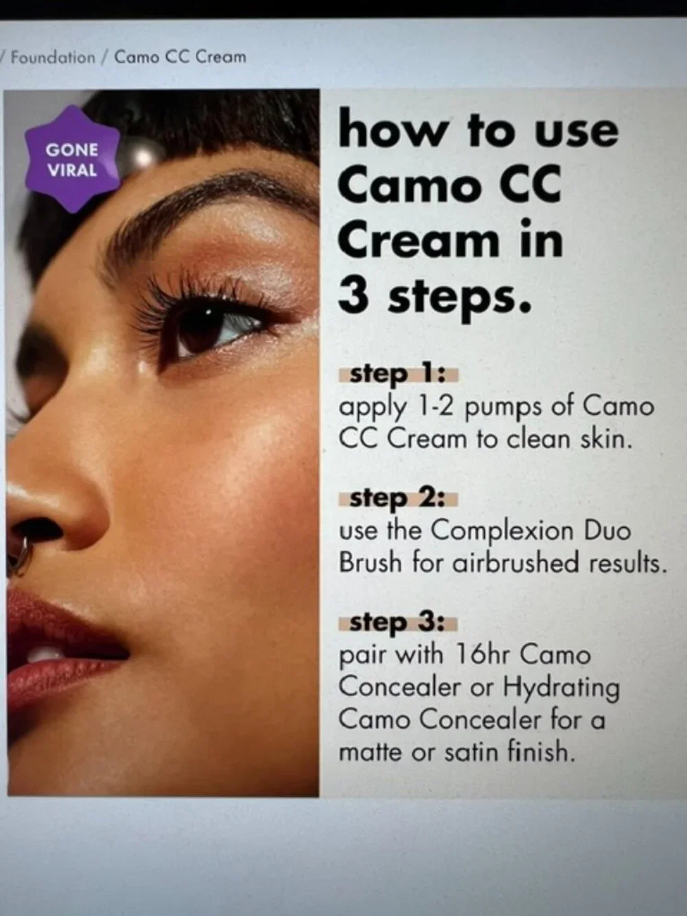 e.l.f. Camo CC Cream (new, never opened)